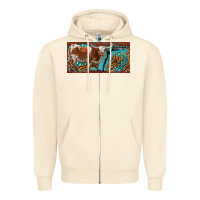 Sandshell texas longhorn with aztec tiger and  leopard Zipper Hoodie - RanaPortraitStore