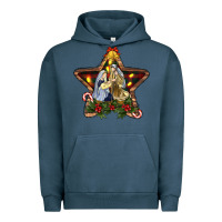 Pigment Midnight Navy christmas baby jesus oh holly night Urban Hoodie - RanaPortraitStore