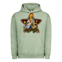 Pigment Oil Green christmas baby jesus oh holly night Urban Hoodie - RanaPortraitStore