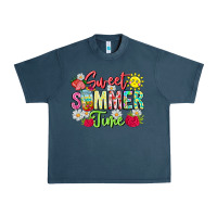 Midnight Navy Sweet Summer Time Urban Heavy Tee - CowhideDigitalArt