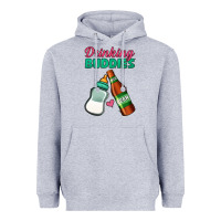 Heather Grey Drinking Buddies Heavyweight Hoodie - Jasminsmagicworld