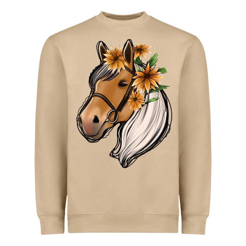 Floral Horse Heavyweight Sweatshirt by Jasminsmagicworld | Teevron