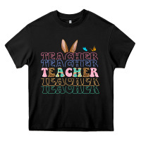 Black Easter bunny Teacher Heavy Core Tee - OliviaCreatesArt