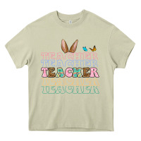 Mossy Easter bunny Teacher Heavy Core Tee - OliviaCreatesArt