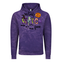 Cloud Purple Resting Witch Face Vintage Hoodie - CowhideDigitalArt