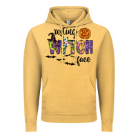 Vintage Mustard Resting Witch Face Vintage Hoodie - CowhideDigitalArt