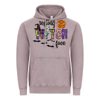 Vintage Zinc Resting Witch Face Vintage Hoodie - CowhideDigitalArt