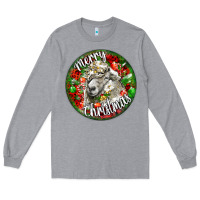 Heather Grey christmas lincoln sheep Long Sleeve Tee - LillyAllenDesigns