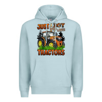 Blue Mist just a boy who loves tractors Premium Hoodie - BarkalooDesign