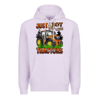 Lilac just a boy who loves tractors Premium Hoodie - BarkalooDesign