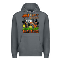 Rock just a boy who loves tractors Premium Hoodie - BarkalooDesign