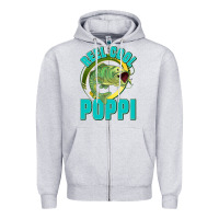 Heather Grey reel cool poppi Zipper Hoodie - Jasminsmagicworld