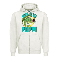 Oatmeal Heather reel cool poppi Zipper Hoodie - Jasminsmagicworld