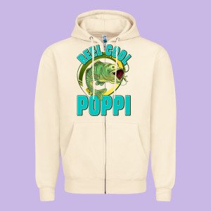 Reel Cool Poppi Zipper Hoodie Designed By Jasminsmagicworld