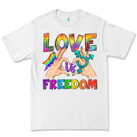 White Love Is Freedom Premium Tee - BundleAndBundleShop