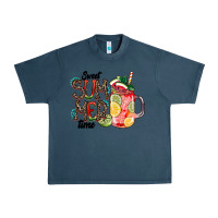 Midnight Navy Sweet Summer Time Urban Heavy Tee - CowhideDigitalArt
