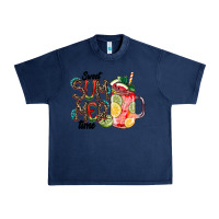 Navy Sweet Summer Time Urban Heavy Tee - CowhideDigitalArt