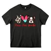 Asphalt Peace Love Frenchie Heavy Core Tee - Jasminsmagicworld