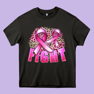 Fight Cancer Heavy Core Tee Designed By Fadigitalartstudio