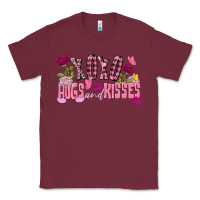 Burgundy Xoxo hugs and kisses Valentine's Day Classic Tee - FaDigitalArtStudio