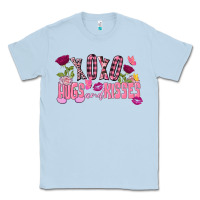Dusty Blue Xoxo hugs and kisses Valentine's Day Classic Tee - FaDigitalArtStudio