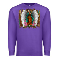 Purple lady of guadalupe Premium Sweatshirt - Jasminsmagicworld