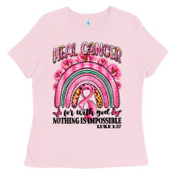 Heal Cancer Rainbow Ladies Tee | Teevron