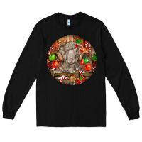 Black Christmas Merino Wool Sheep Long Sleeve Tee - LillyAllenDesigns