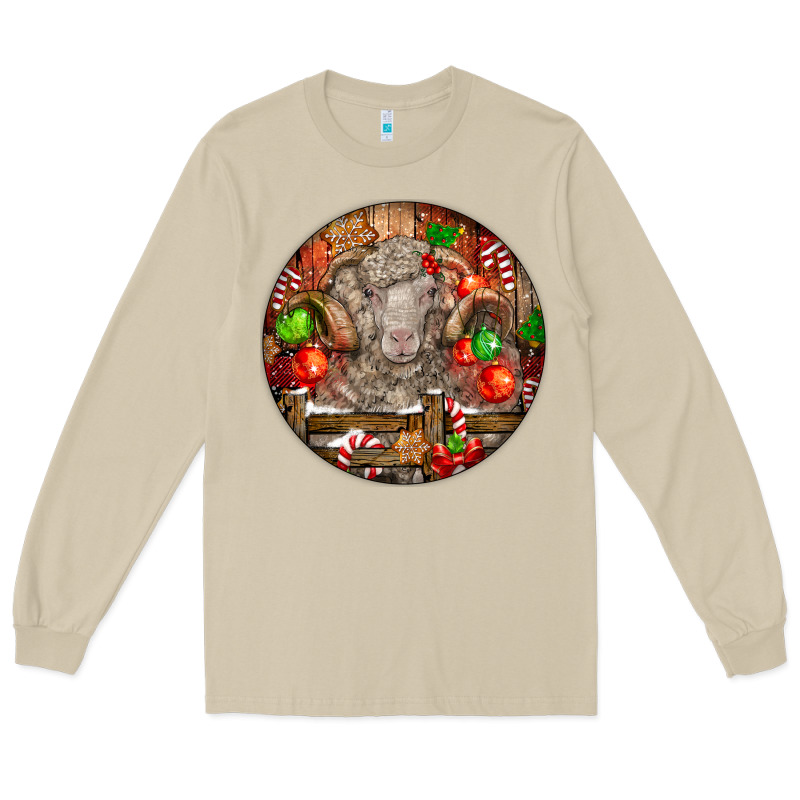 Christmas Merino Wool Sheep Long Sleeve Tee by LillyAllenDesigns | Teevron