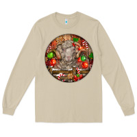 Mushroom Christmas Merino Wool Sheep Long Sleeve Tee - LillyAllenDesigns