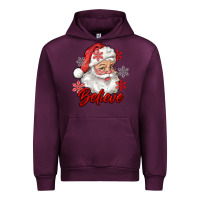 Mauve Wine santa believe Urban Hoodie - RanaPortraitStore