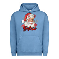 Pigment Pebble Blue santa believe Urban Hoodie - RanaPortraitStore