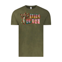 Vintage Olive Stuck on You Vintage Tee - CowhideDigitalArt
