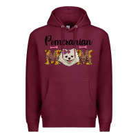 Burgundy western mom pomeranian Premium Hoodie - RanaPortraitStore