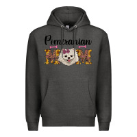 Charcoal Heather western mom pomeranian Premium Hoodie - RanaPortraitStore
