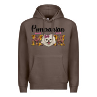 Coffee western mom pomeranian Premium Hoodie - RanaPortraitStore