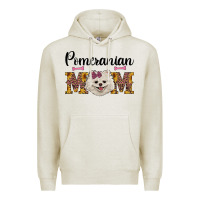 Oatmeal Heather western mom pomeranian Premium Hoodie - RanaPortraitStore