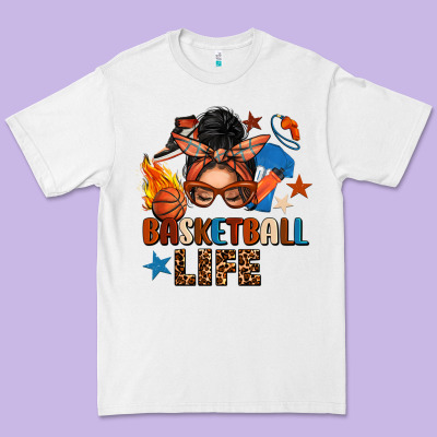 Basketball Life Messy Bun Premium Tee Designed By Fadigitalartstudio