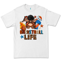 White basketball life messy bun Premium Tee - FaDigitalArtStudio