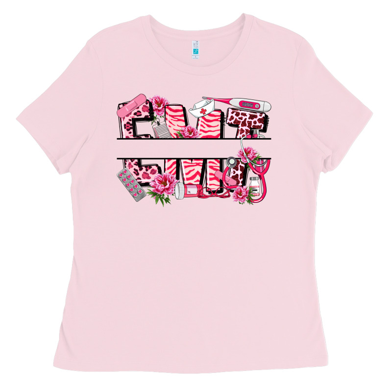 Breast Cancer Emt Emergency Medical Technician Ladies Tee by LillyAllenDesigns | Teevron