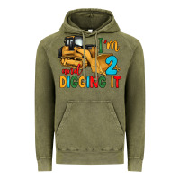 Vintage Olive i'm 2 and digging it Vintage Hoodie - Artiststas