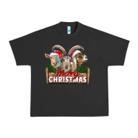 Pigment Black Merry Christmas Goats Urban Heavy Tee - LillyAllenDesigns
