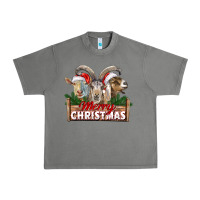 Tornado Merry Christmas Goats Urban Heavy Tee - LillyAllenDesigns