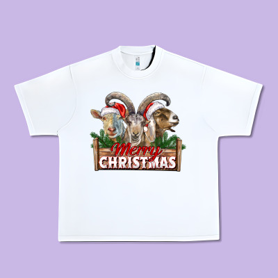 Merry Christmas Goats Urban Heavy Tee Designed By Lillyallendesigns
