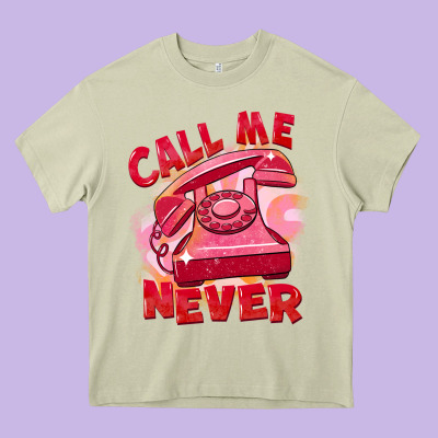 Call Me Never Heavy Core Tee Designed By Fadigitalartstudio