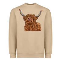 Mushroom highland cow Heavyweight Sweatshirt - RanaPortraitStore