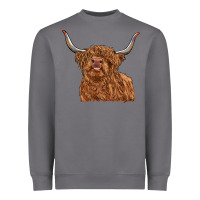 Storm highland cow Heavyweight Sweatshirt - RanaPortraitStore
