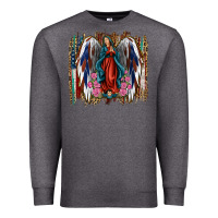 Charcoal Heather lady of guadalupe th of july Premium Sweatshirt - Jasminsmagicworld