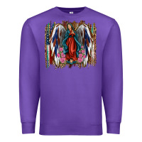 Purple lady of guadalupe th of july Premium Sweatshirt - Jasminsmagicworld