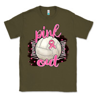 Army Green Pink Out Volleyball Classic Tee - BarkalooDesign